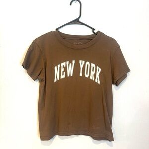 NEW YORK🤎John galt baby tee shirt
